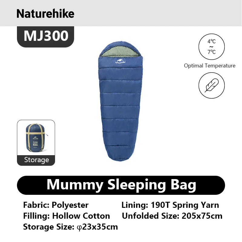 Naturehike Mummy Sleeping Bag MJ300 MJ600 Ultra Warm For Adults