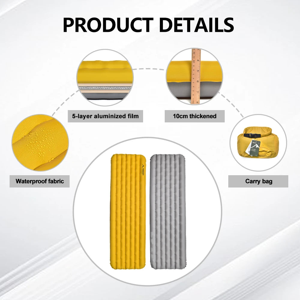 Widesea SelfInflating UltraLight Camping Pad For Outdoor Travel