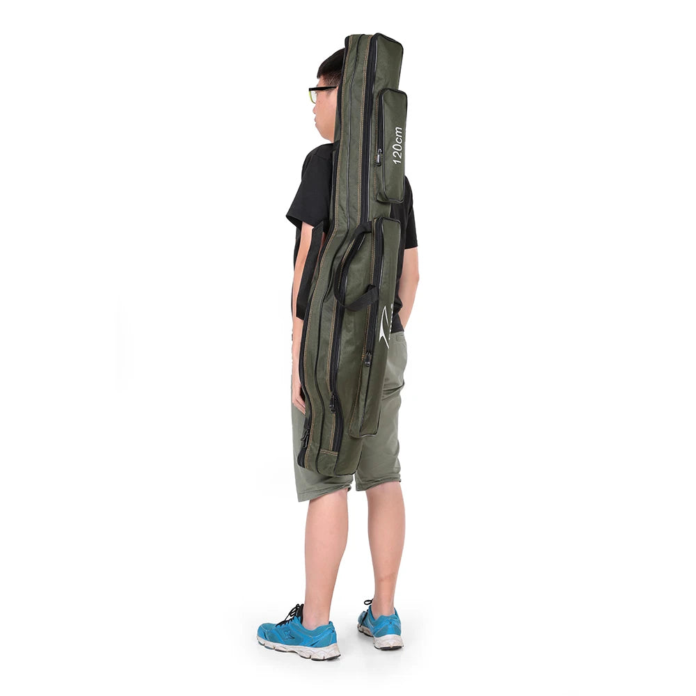 Hign Concerned Folding Fishing Rod Carrier Canvas Bag