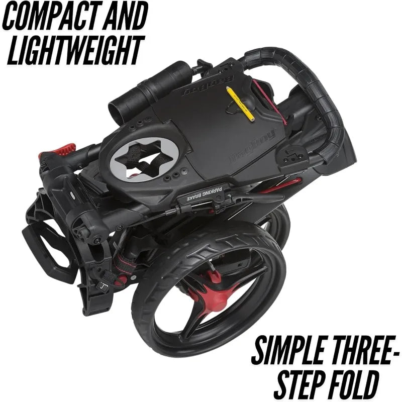 YTYINH Compact 3 Golf Push Cart with Scorecard Console