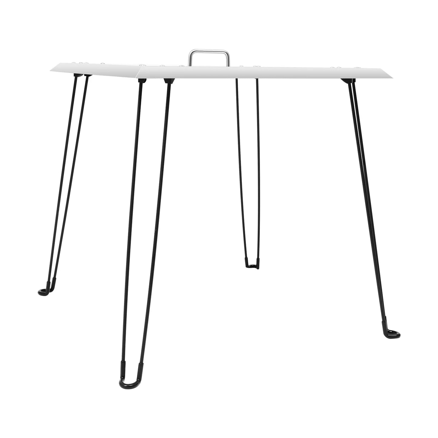 Stainless Steel Fire Pit Heat Deflector Lid, 24x24 Inch Foldable Cover with Heat Resistant Handle for Outdoor Camping Heater