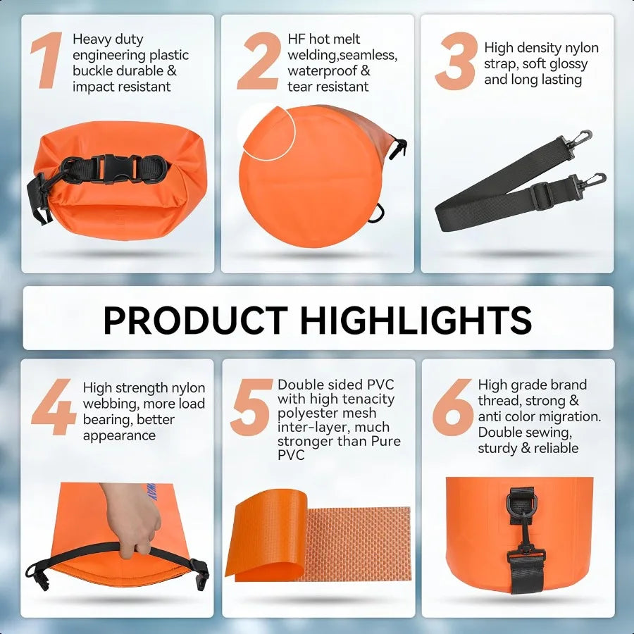 Guangdong CN Waterproof Roll Top Dry Bag Backpack Gear