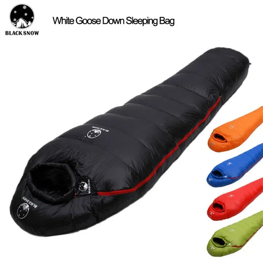 BlackSnow Goose Down Mummy Sleeping Bag For Winter Camping
