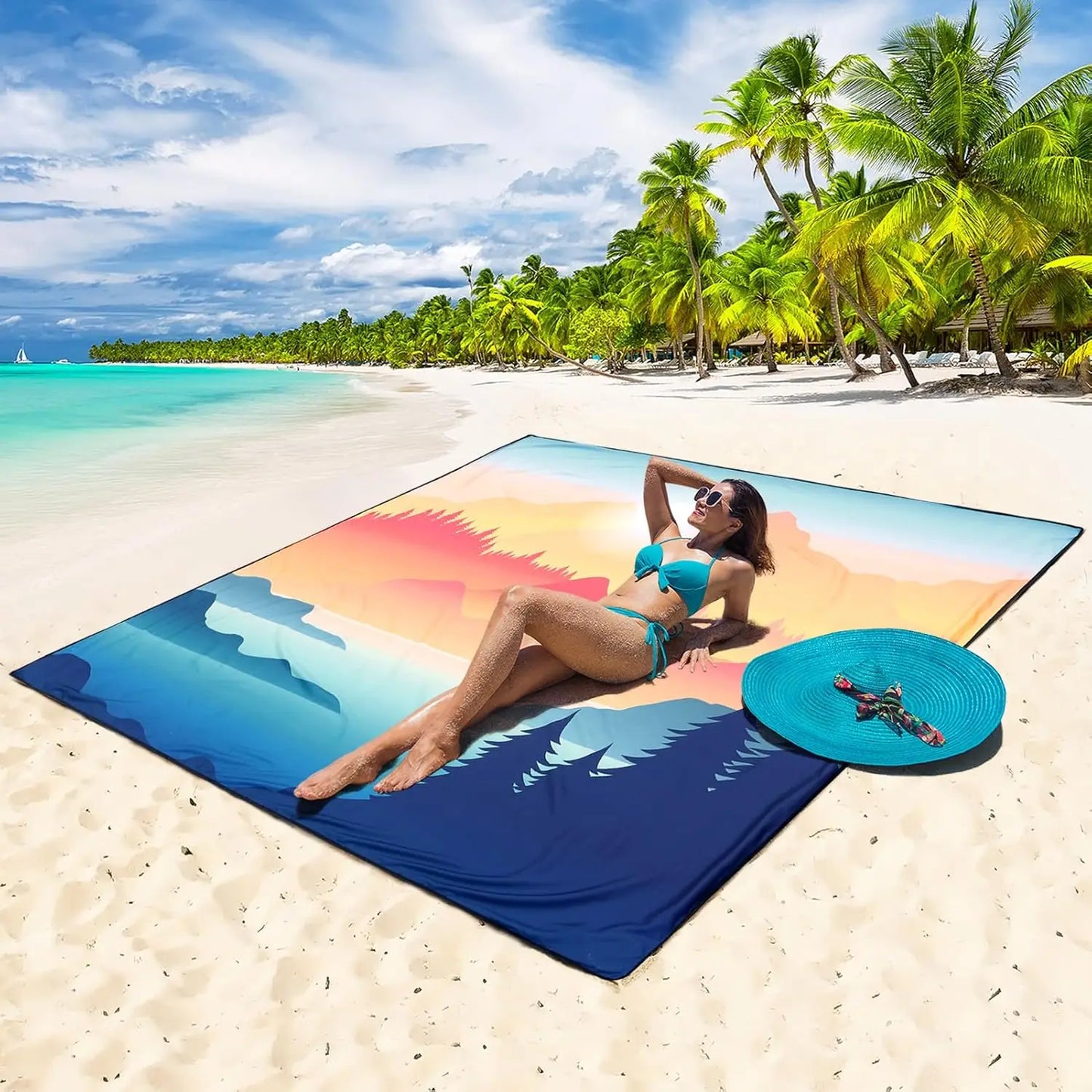 Beach Blanket Waterproof Sandproof Quick Drying Outdoor Picnic Mat