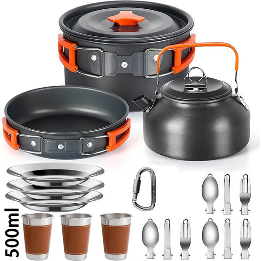 LISM Camping Cookware Set Nonstick Travel Outdoor Picnic