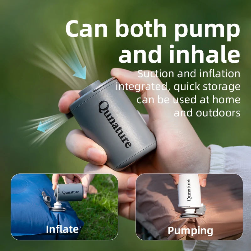 Qunature Multifunctional Electric Air Pump for Camping Air Mattress Inflation