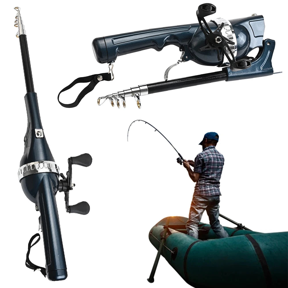 Portable Telescopic Fishing Rod With Reel Carbon Fiber