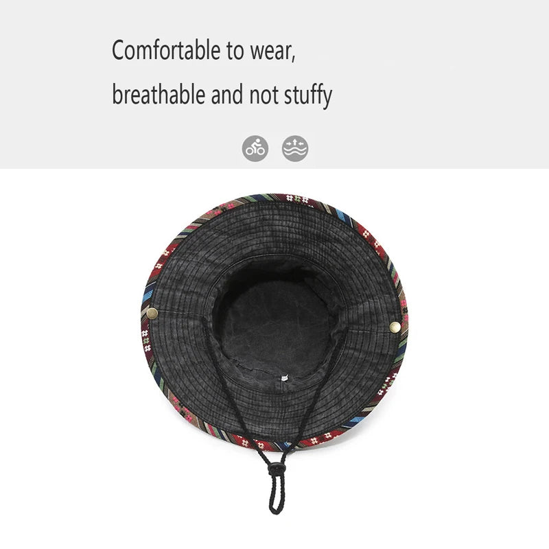 CN Cowboy Hat for Men, Spring Summer Outdoor Hiking Style