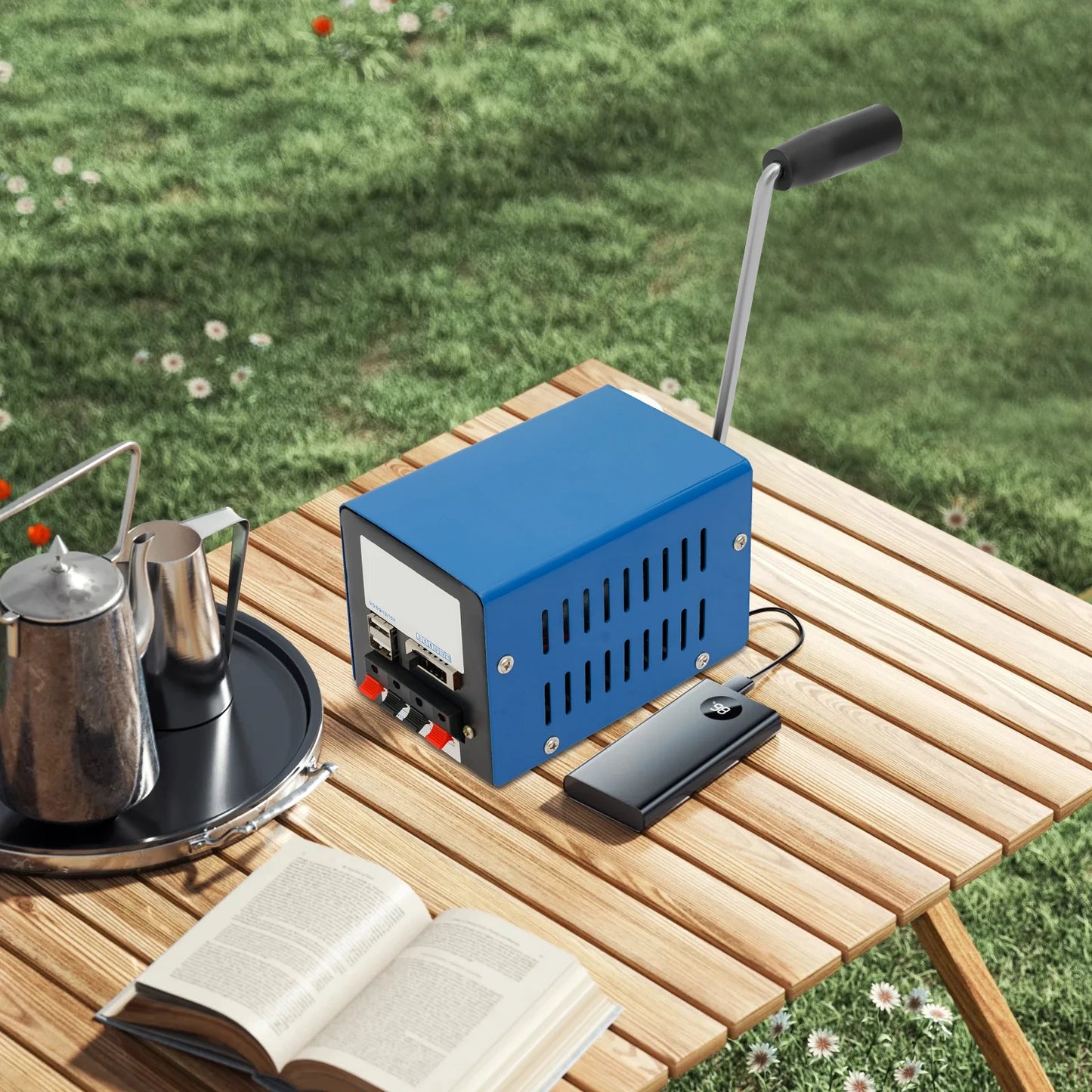 Portable Hand Crank Generator Emergency Power For Outdoor Camping Phones