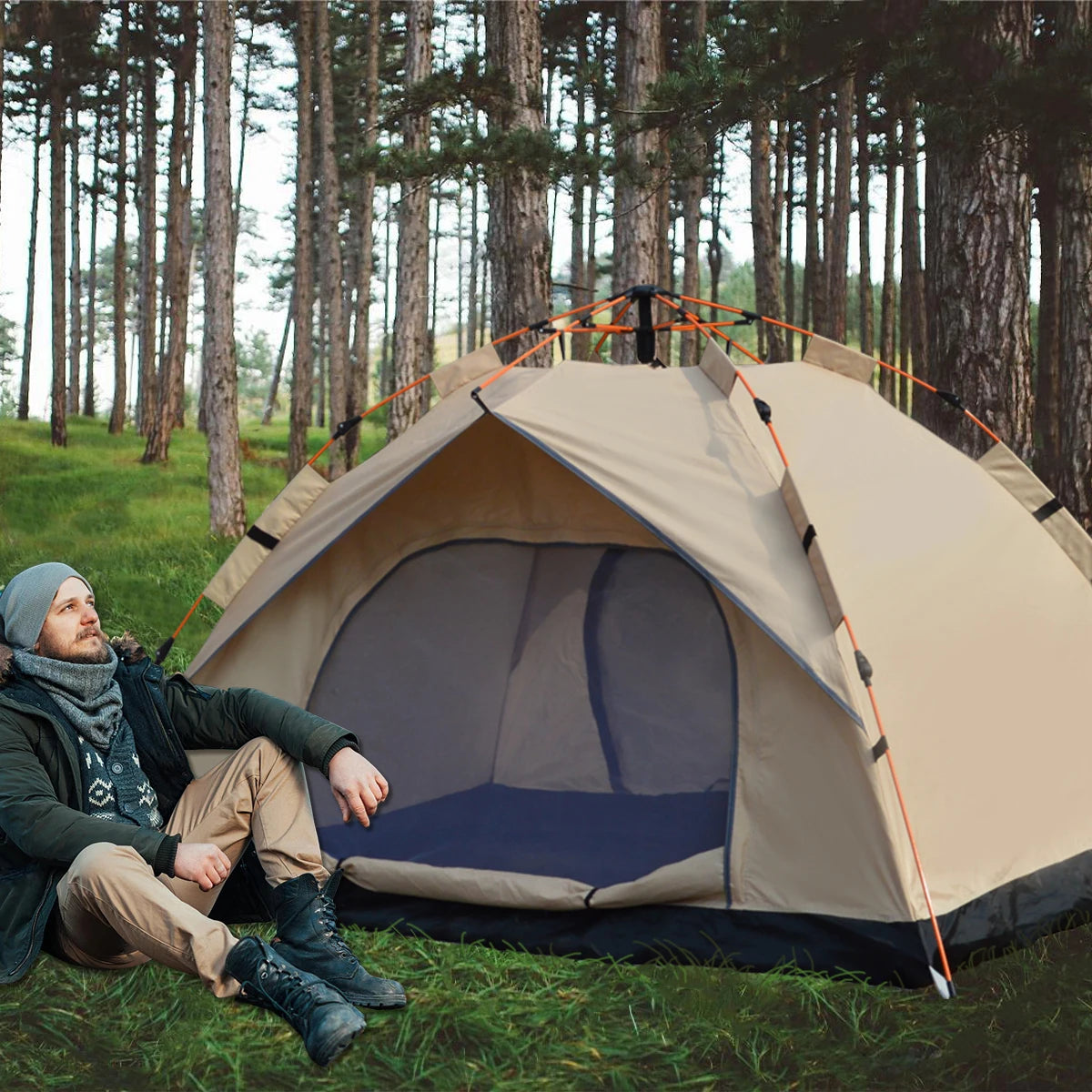 JD Performance Gear Automatic Camping Family Tent Outdoor