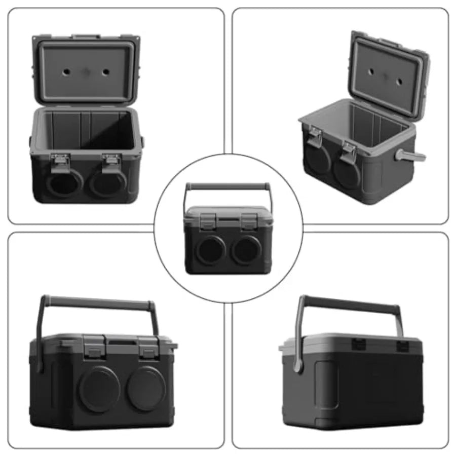 Camp Cooler With Bluetooth Speaker Outdoor Portable Ice Retention